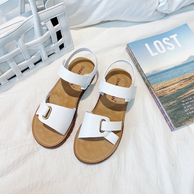 Soft-soled Cross Strap Fashion One-strip Roman Shoes