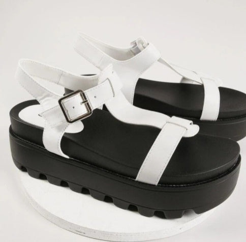 Women's Belt Buckle Strappy Toe Sandals
