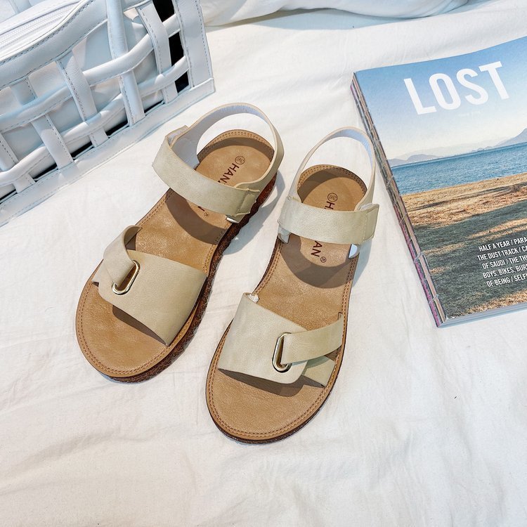 Soft-soled Cross Strap Fashion One-strip Roman Shoes