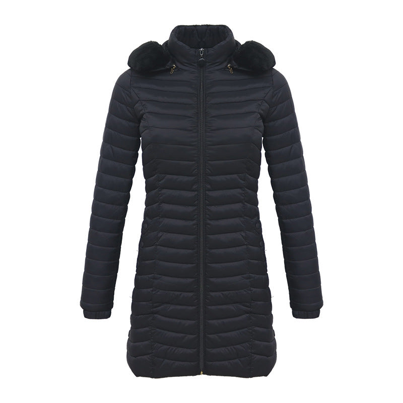 Winter Long Parka Ultra-light Liner Women's Quilted Cotton Coat