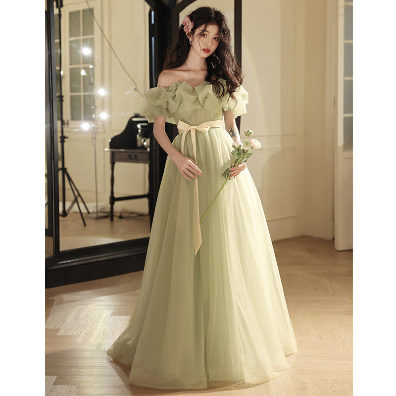 Off-shoulder Evening High-end Affordable Luxury Niche Dress