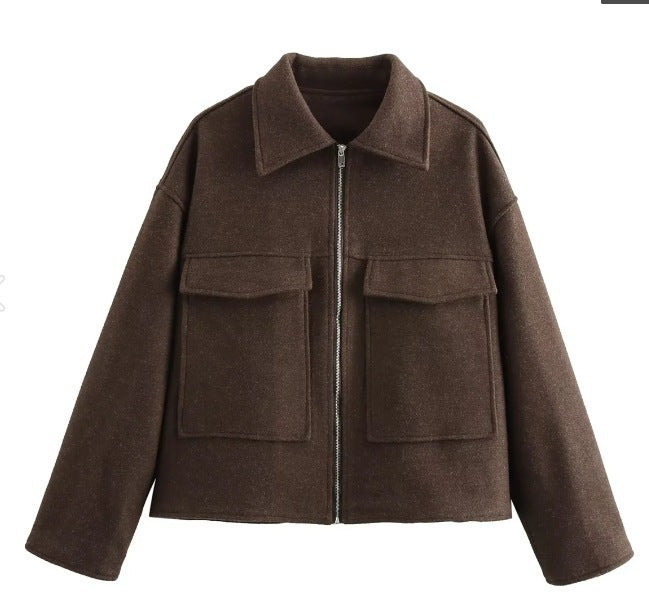 Women's Retro Fashion Polo Collar Coat