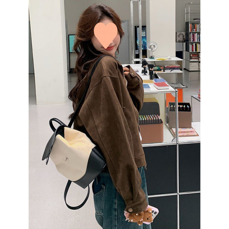 Women's Brown Suede Jacket Vintage