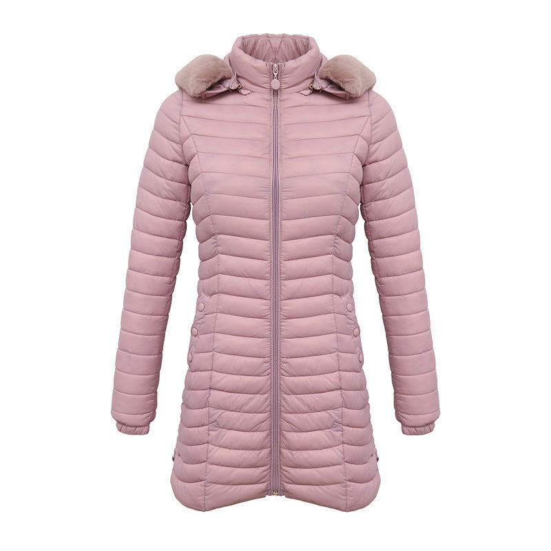 Winter Long Parka Ultra-light Liner Women's Quilted Cotton Coat