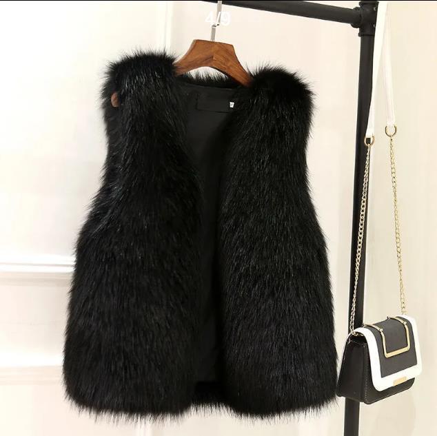 All-matching Thickened Imitated Mink Woolen Vest Waistcoat Jacket