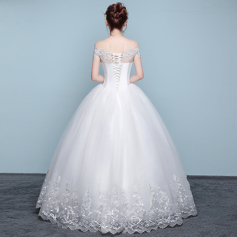 Qidi wedding dress shoulder wedding dress