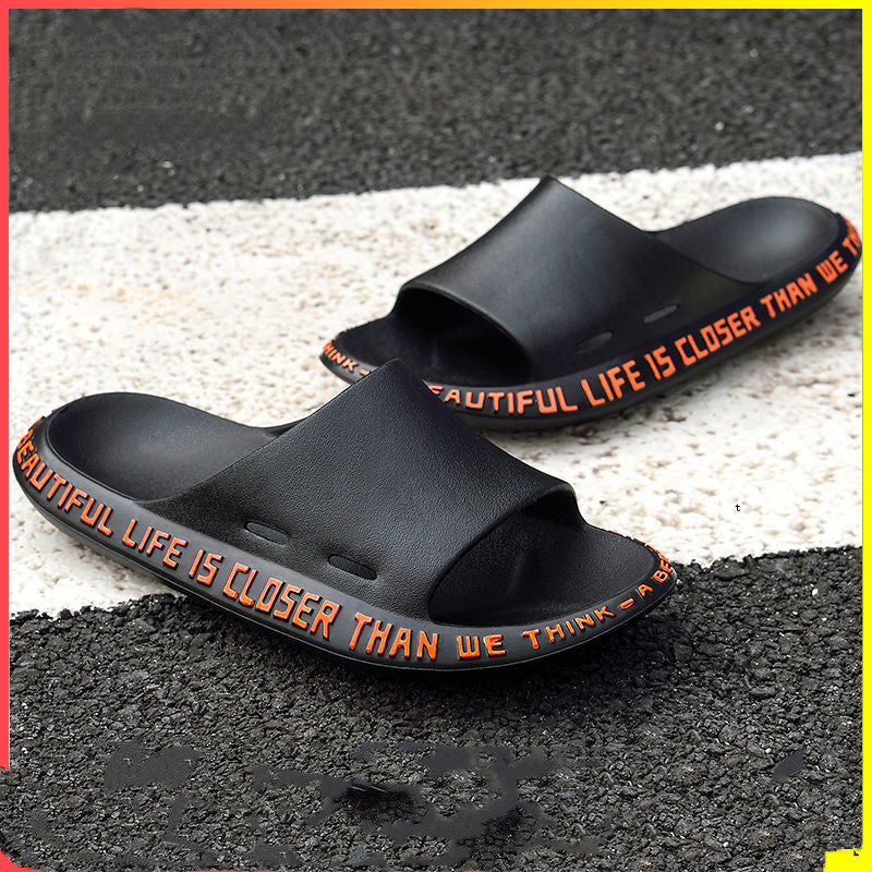 Summer Trend Korean Lovers' One Word Slippers Home Shoes