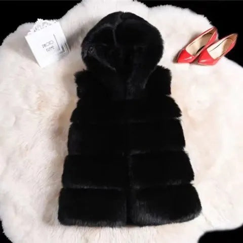 All-matching Thickened Imitated Mink Woolen Vest Waistcoat Jacket