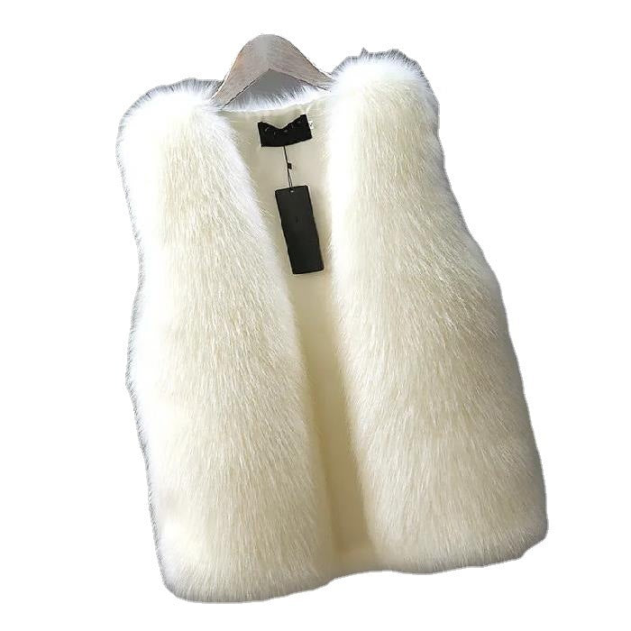 All-matching Thickened Imitated Mink Woolen Vest Waistcoat Jacket