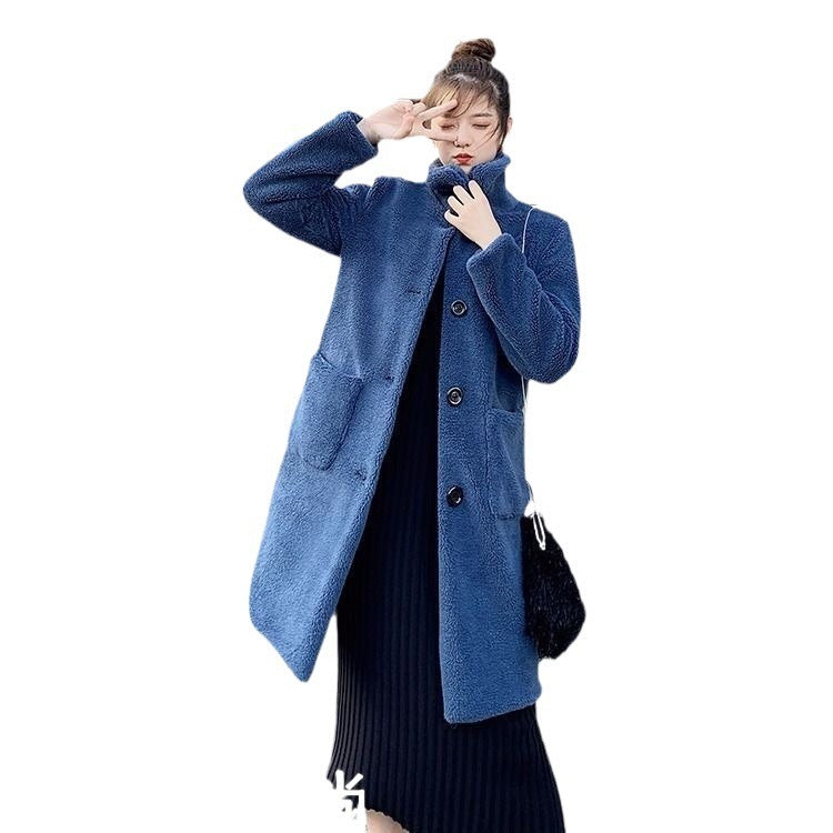 Fur Korean Style Particle Short Coat Overcoat Women