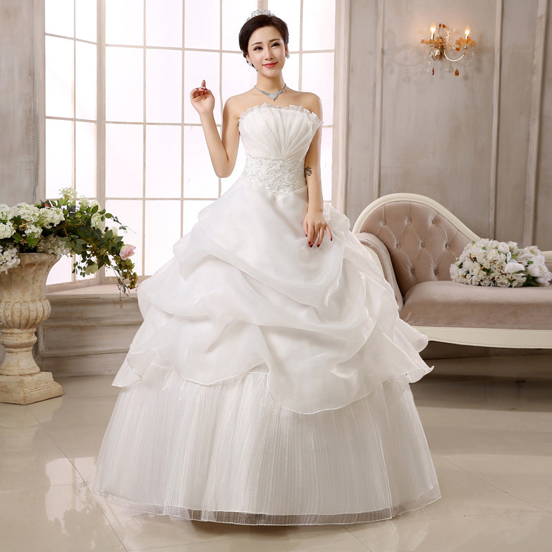 Spring Autumn Wedding dress new bride wedding dress size Korean women slim lace Qi special offer