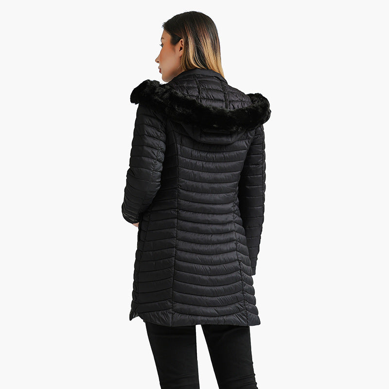 Winter Long Parka Ultra-light Liner Women's Quilted Cotton Coat