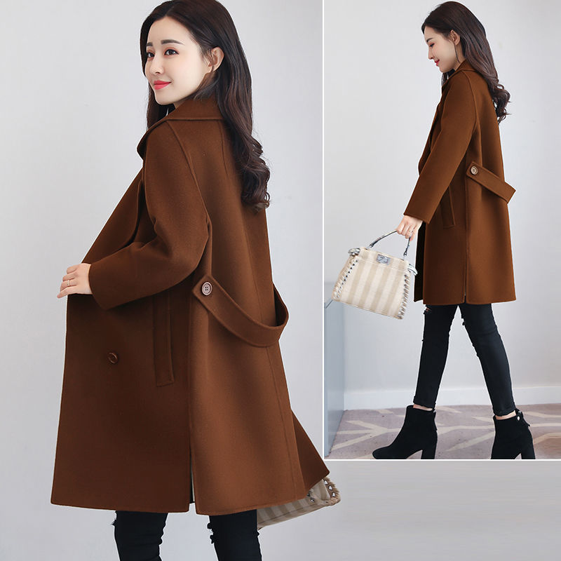 Cotton And Thickening Wool Overcoat Slimming Small Woolen Coat