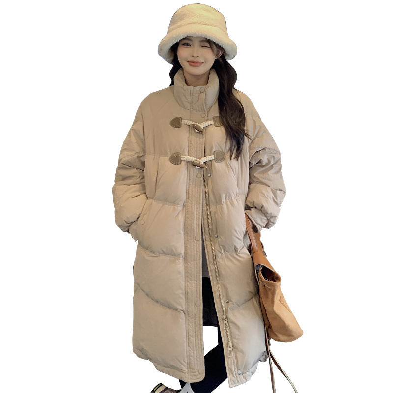 Korean Style Loose Mid-length Women's Down Jacket Winter