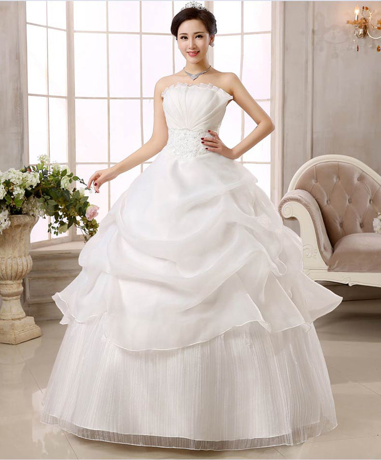 Spring Autumn Wedding dress new bride wedding dress size Korean women slim lace Qi special offer