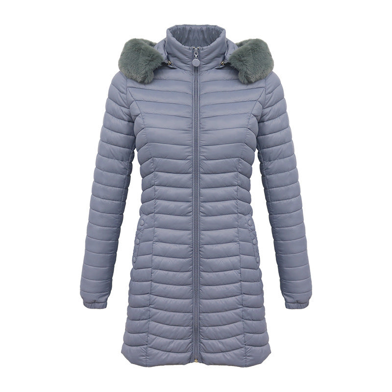 Winter Long Parka Ultra-light Liner Women's Quilted Cotton Coat