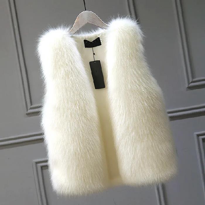 All-matching Thickened Imitated Mink Woolen Vest Waistcoat Jacket