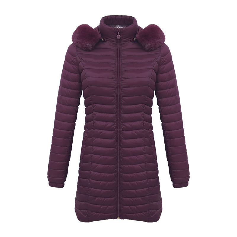 Winter Long Parka Ultra-light Liner Women's Quilted Cotton Coat