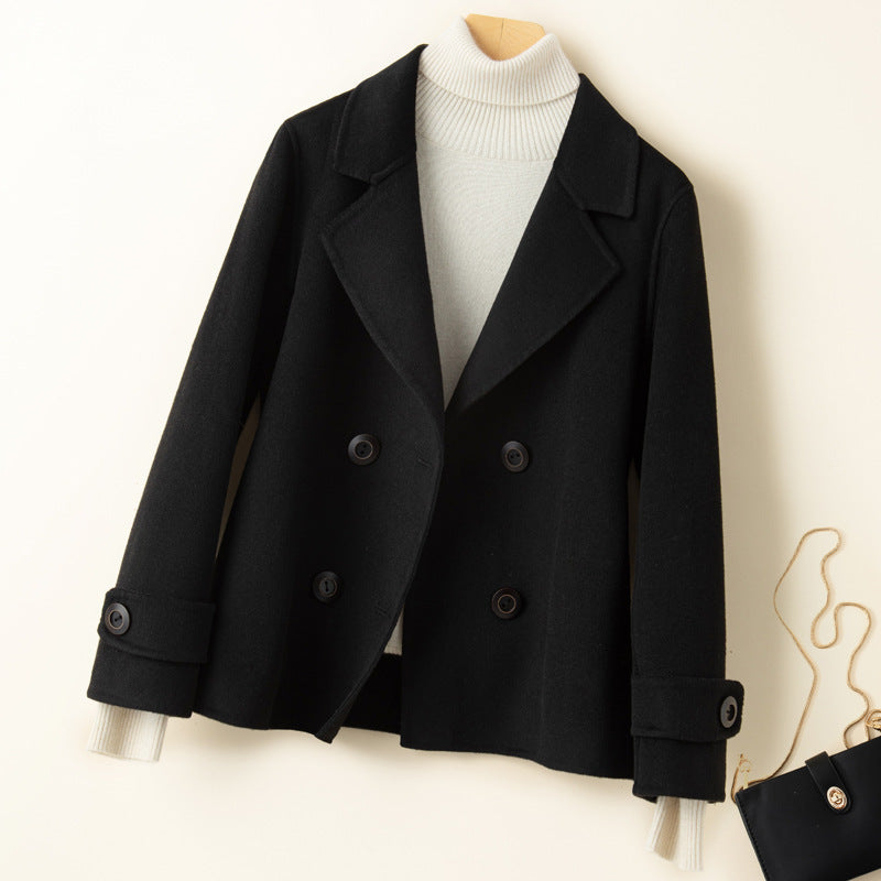 Reversible Cashmere Coat Women's Short Suit Jacket