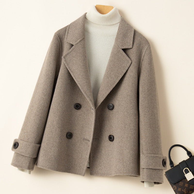 Reversible Cashmere Coat Women's Short Suit Jacket