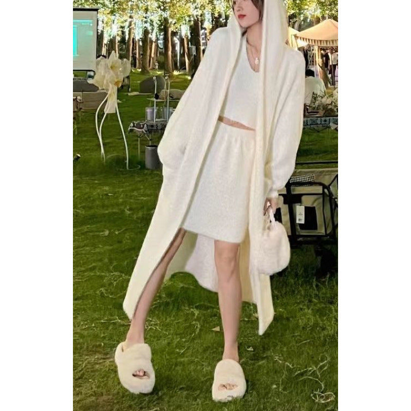 Hooded Cardigan Early Autumn New Soft Glutinous Simple Coat