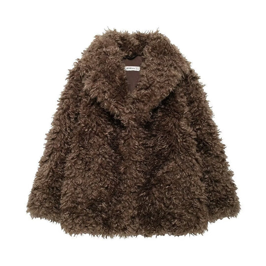 New Women's Artificial Fur Loose Casual Jacket