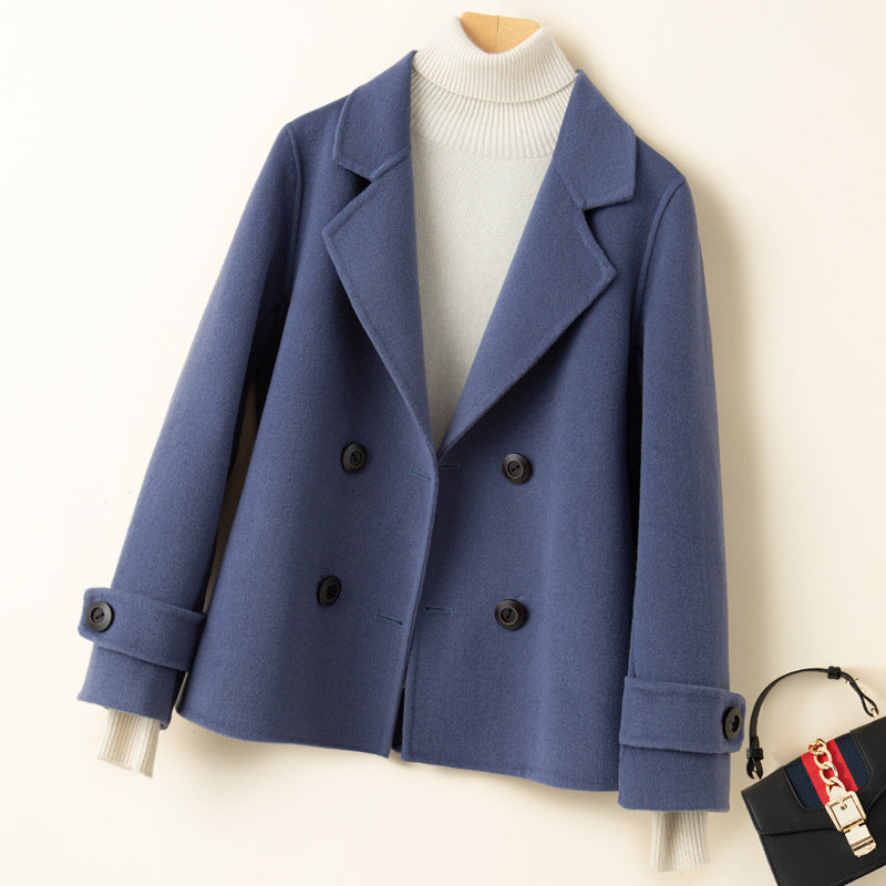 Reversible Cashmere Coat Women's Short Suit Jacket